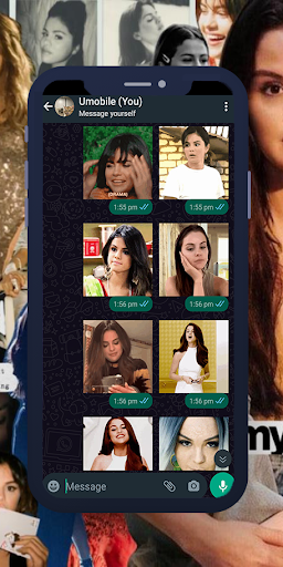 Salena Gomez GIF WASticker Screen 3