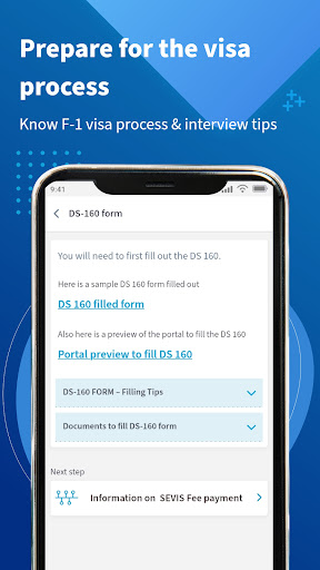 Imagility Student Visa Screen 3