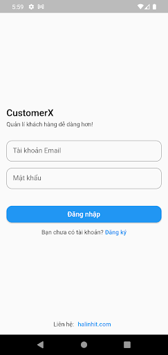 CustomerX - Quản lý khách hàng Screen 2