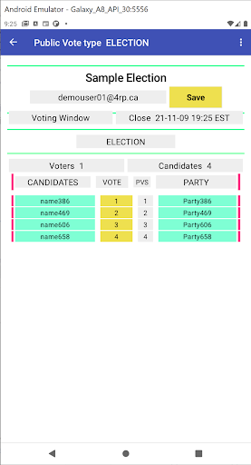 Android application PVS Paired Voting System screenshort