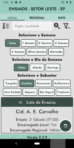 CCB Ensaios Setor Leste SP Screen 3