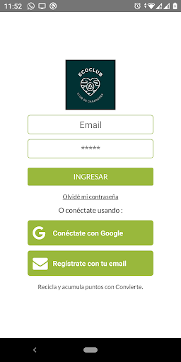 Android application EcoClub screenshort