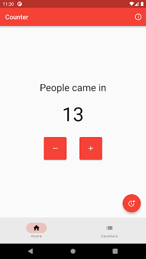 Android application Counter screenshort