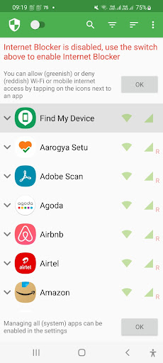 Android application Internet Blocker - No Root screenshort
