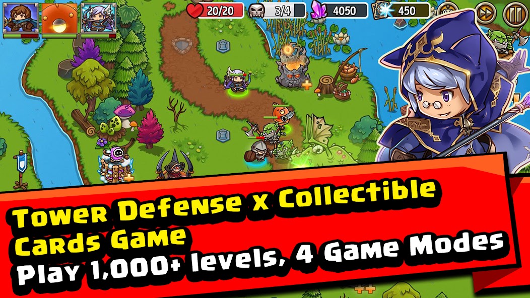 Crazy Defense Heroes 3.8.2 APK + Mod (Unlimited money) para Android