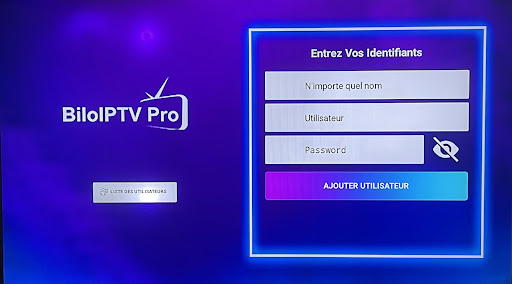 Android application Bilo IPTV Pro screenshort