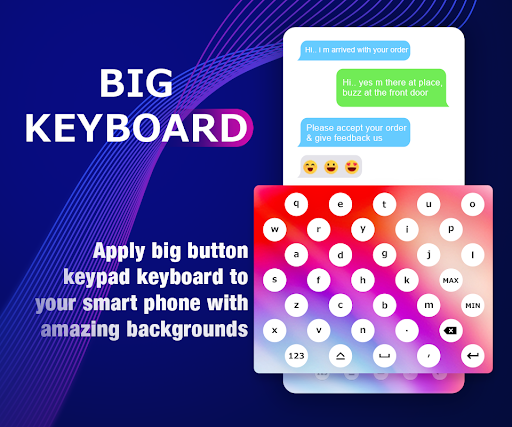 Android application Big Size Large Keyboard screenshort