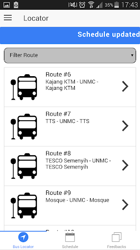 UNMC MyBus Screen 2