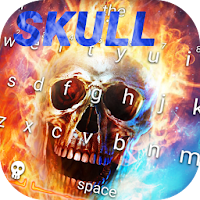 Flame Skull Keyboard Theme