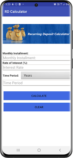 RD Calculator Screen 3