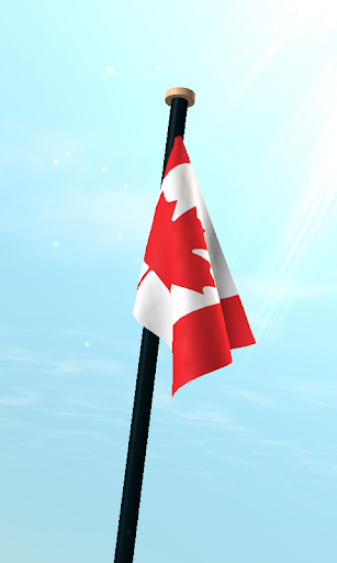 Canada Flag 3D Live Wallpaper Screen 3
