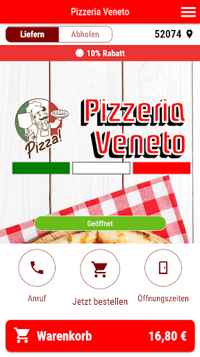 Android application Pizzeria Veneto screenshort