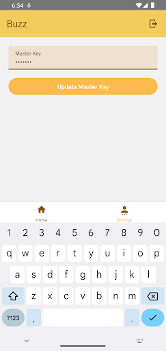 Buzz Password Manager Screen 3