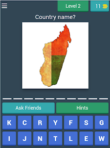 Political map of Africa - quiz