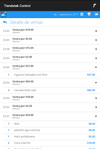 Tiendatek Control Screen 3