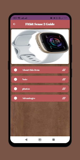 Android application Fitbit Sense 2 Guide screenshort