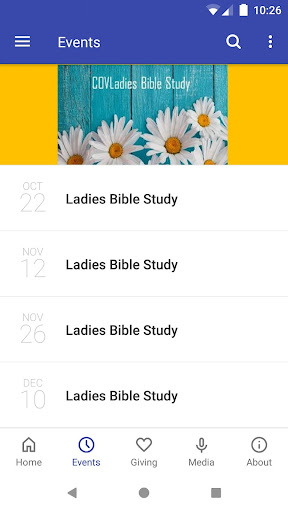Screenshot of Covenant Church of East Texas