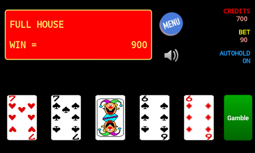 Jolly Card Poker Screen 2