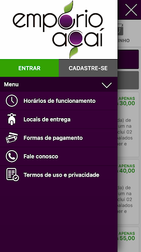 Android application Emporio do Açaí screenshort
