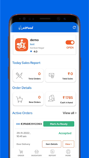 e2food Store Manager Screen 2