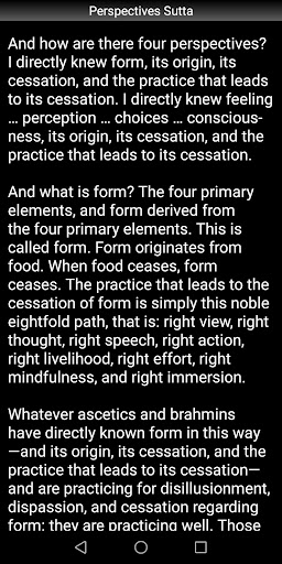 Perspectives Sutta - Buddhism Screen 3