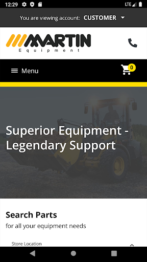 Martin Equipment Screen 2