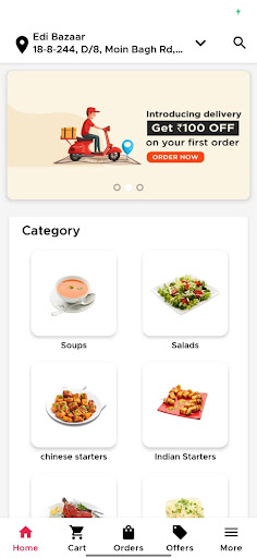 Restaurant and Food App Demo Screen 3