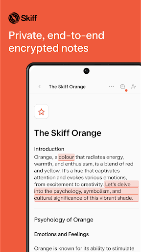 Android application Skiff Pages - Secure notes screenshort