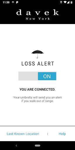 Android application Davek Loss Alert 4.0 screenshort