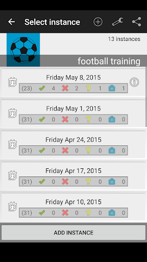 Attendance Tracker Screen 2