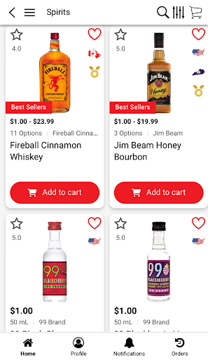 Android application Big Red Liquors App screenshort