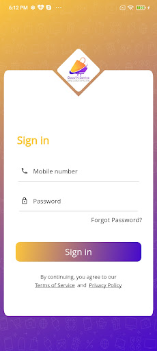 Goods N Service Driver Screen 2