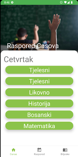 Android application Raspored Casova screenshort