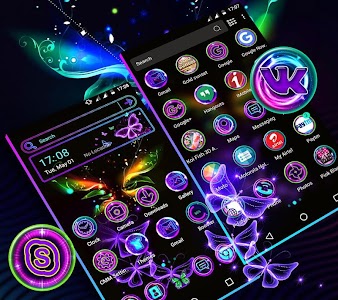 Glow Butterfly Launcher Theme Unknown