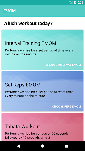 Android application Simple Timer for EMOM & HIIT screenshort