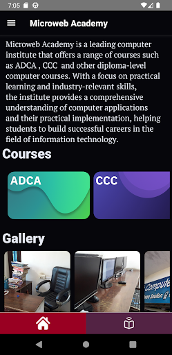 Android application Microweb Academy screenshort