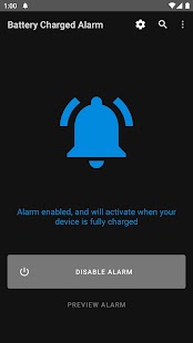 Full Battery Charge Alarm Screenshot