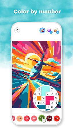 Game screenshot Pixelo - pixel art coloring hack