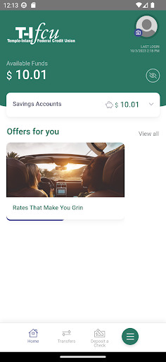 TIFCU Mobile Banking Screen 3