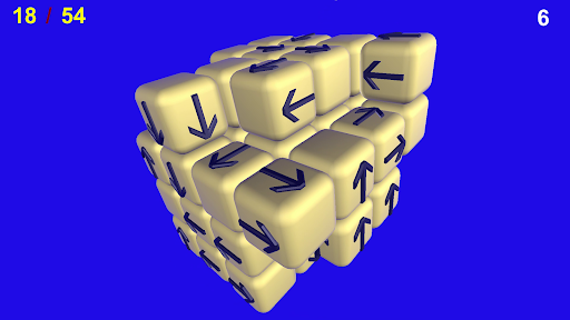 Puzzle. The cubes are trapped. Screen 2
