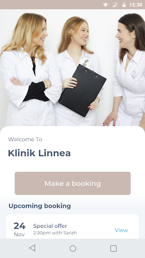 Android application Klinik Linnea screenshort