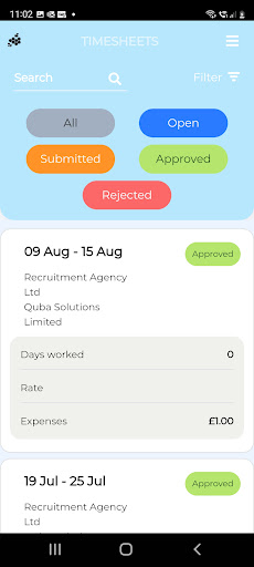Supply Hive E Timesheets Screen 3