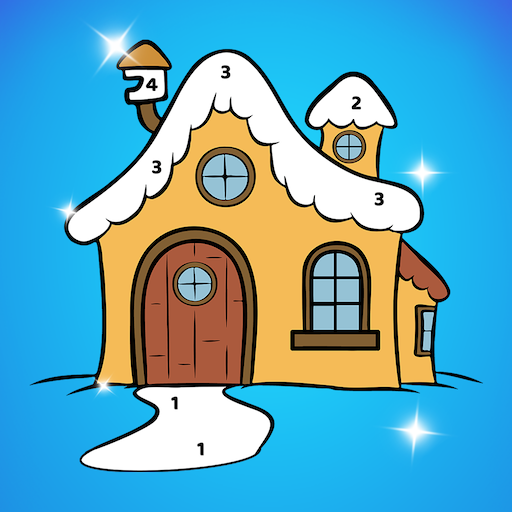 House Coloring By Number Book logo