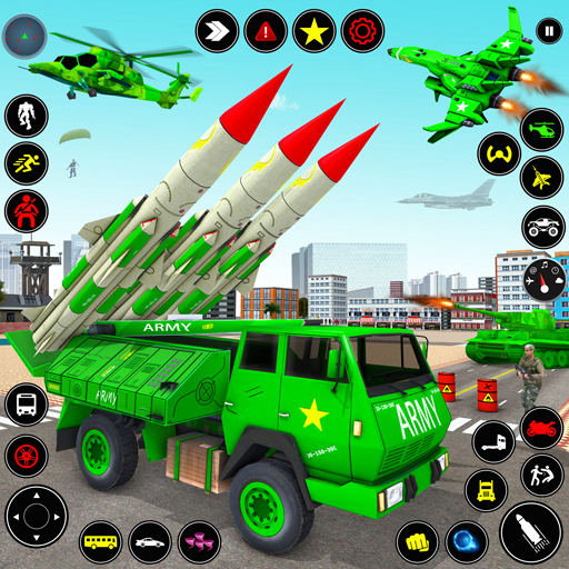 Army Truck Robot Car Game 3d logo