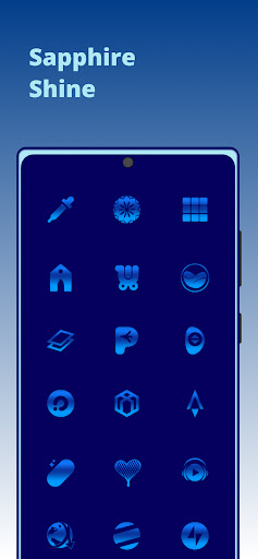 Sapphire Blue - Icon Pack Screen 3