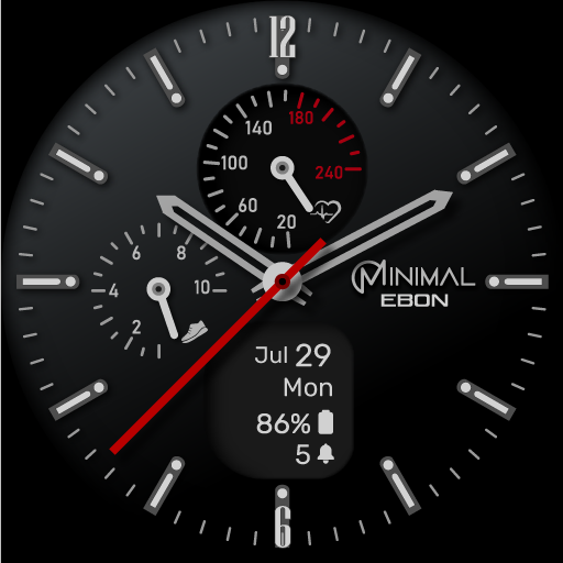 Ebon Basic - Hybrid Watch Face Download on Windows