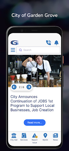 Android application City of Garden Grove screenshort