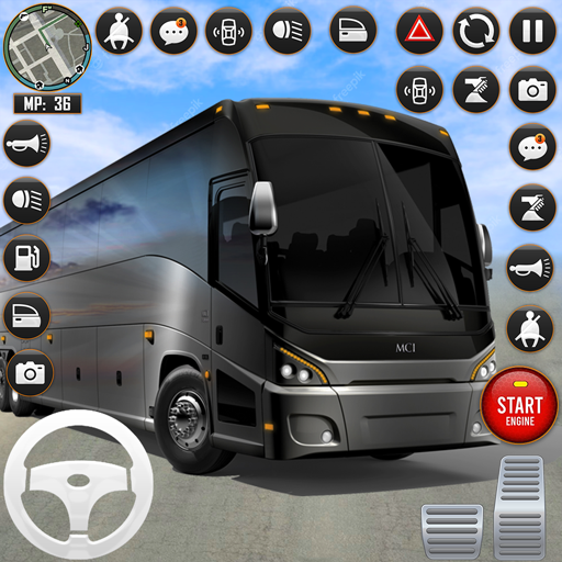 Modern Bus Coach Driving Games logo