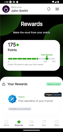 Android application Vibe Foods Rewards screenshort