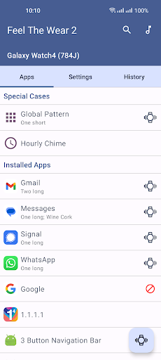 Android application Feel The Wear 2 Notifications screenshort